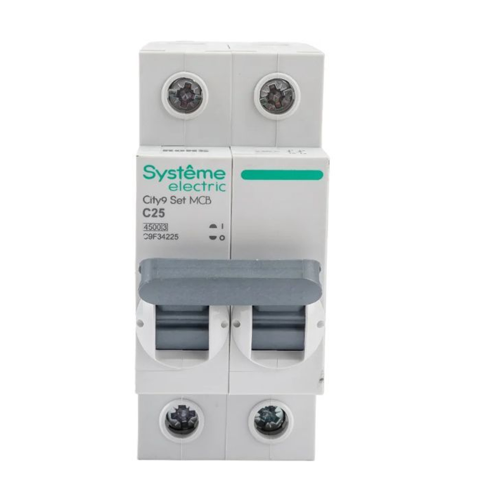 City9 Set Автоматический выключатель (АВ) С 25А 2P 4.5kA 230В C9F34225