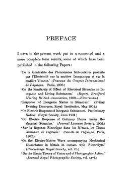 Response in the Living and Non-living / Ответ в живых и неживых | Jagadis Chandra Bose