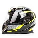 Шлем мото интеграл HIZER B562 №1 (L) black/yellow