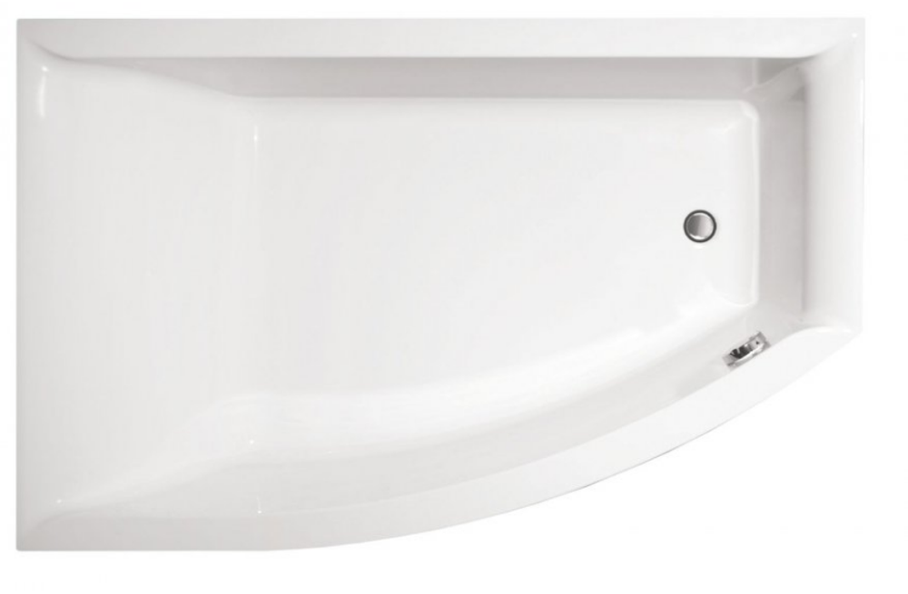 VERONELA OFFSET Ванна акриловая асимметричная 160х105х45 см, с каркасом, левая, белая