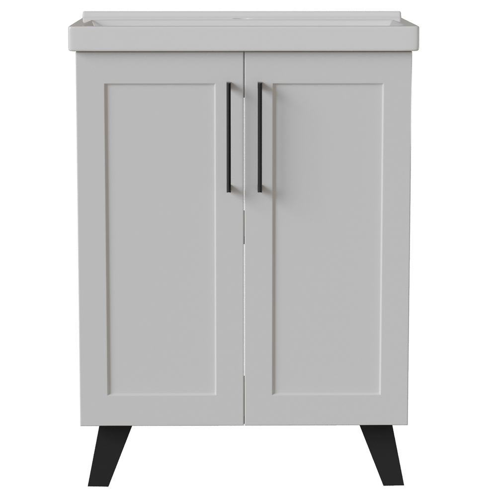 Тумба д/ванной "РИФ-60" 2 створки  белый под рак."Fest- 60"  мебельный (Sanita Luxe)(ПВХ)