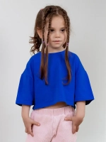 Футболка детская оверсайз укороченная базовая