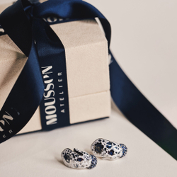 Серьги с сапфирами и цветной эмалью, E0096-1/11