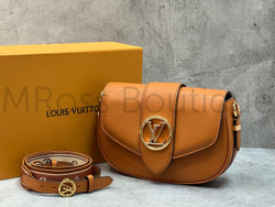 Коричневая сумка LV Pont 9 Soft Louis Vuitton премиум класса