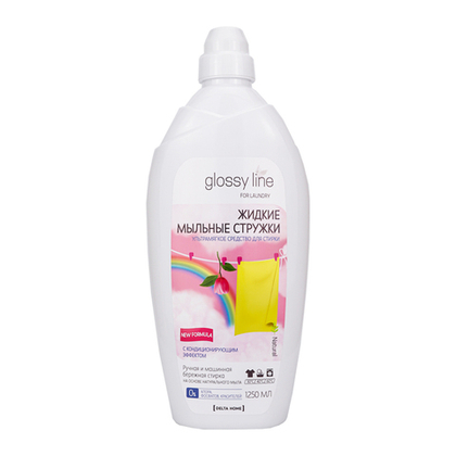 Средство для стирки Glossy Line Жидкие мыльные стружки с кондиционирующим эффектом Дельта 1250 мл