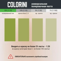 Колер для краски, гипса, эмали и лака, фисташка 100 мл