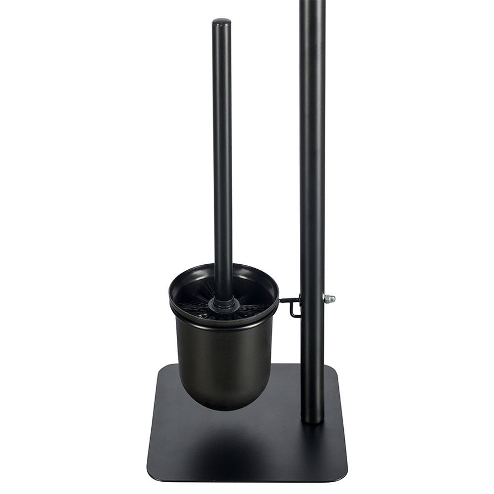 Держатель для туалетной бумаги с подвесным ершиком mats, черный