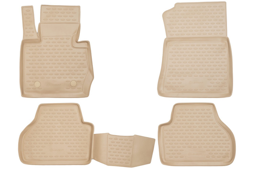 Коврики в салон для BMW X3,(F25), 2010-2014, 2014-, 4 шт. (полиуретан, бежевые) NLC.05.30.212KH