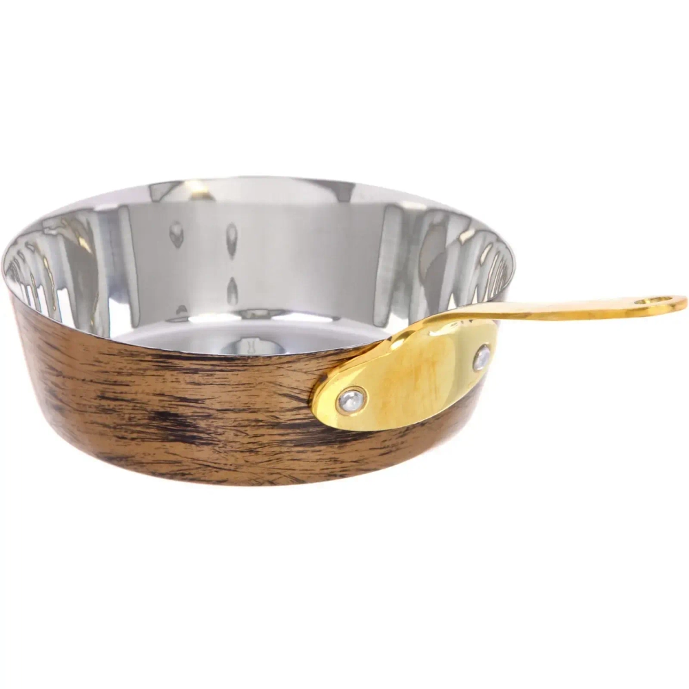 Ковш из нержавеющей стали для соуса 0,3л 13см цвет Антик