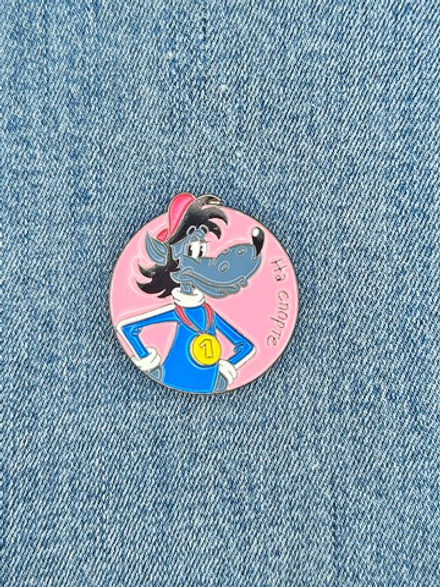 Значок Волк - На спорте, серия Ну, погоди!