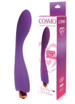 Вибратор "Cosmo" с мягкими щетинками на головке для стимуляции точки G, (19,5 см) (Цвет: фиолетовый)