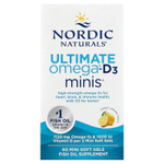 Nordic Naturals, Ultimate Omega®-D3 2X, лимон, 60 мягких таблеток