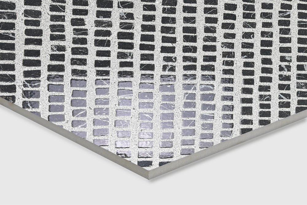 Керамогранит, Creanza, BIERZO BISAZZA BLACK, 1200x600 мм, матовая с 3D-глазурью