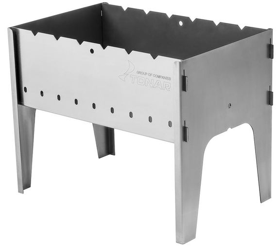 Мангал разборный Тонар + 6 шампуров (2 мм, сумка), в собранном виде.