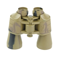 Бинокль Veber Classic БПЦ 16x50 VR камуфляж, вид сзади с фокусировочной ручкой