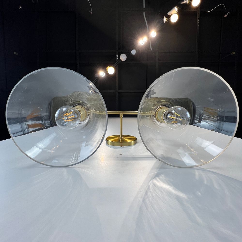 Бра Rh Utilitaire Funnel Shade Double Sconce Brass By Imperiumloft