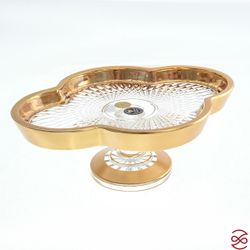 Менажница на ножке Crystal Heart 24 см