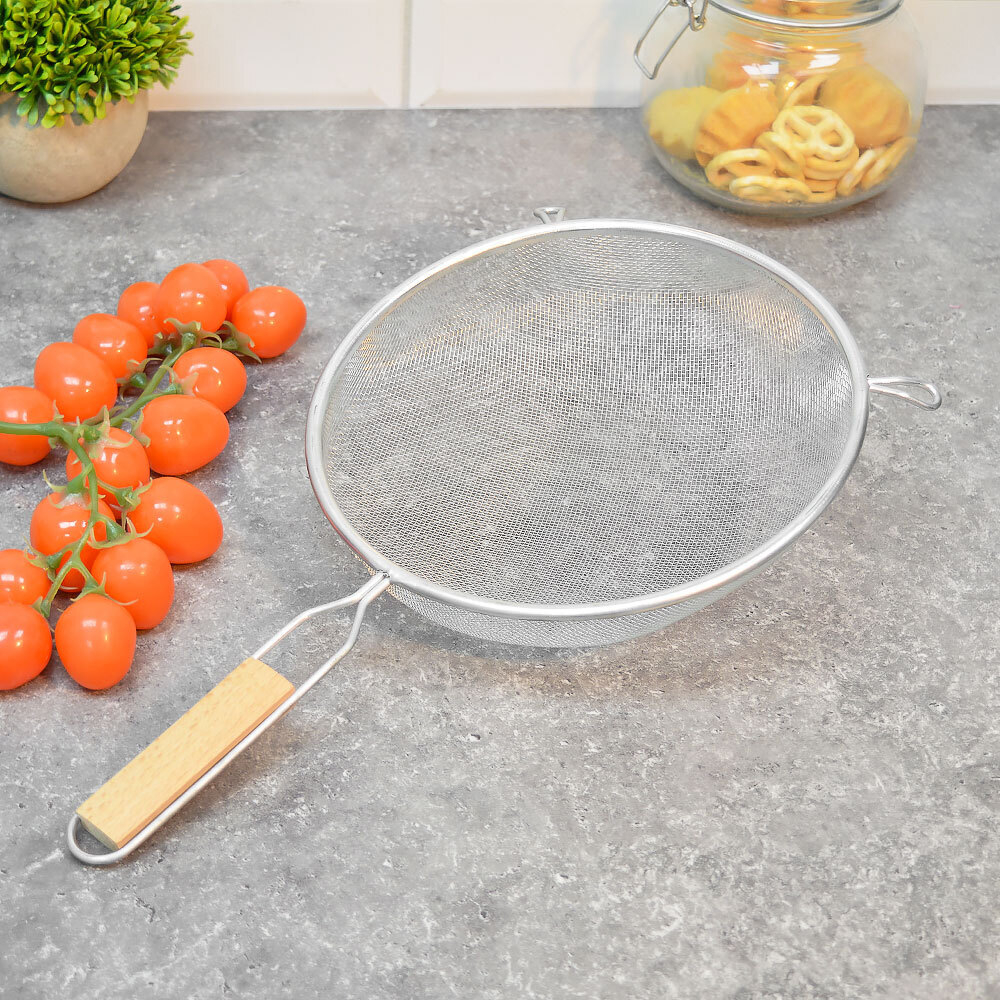 Сито 200мм нерж с деревянной ручкой