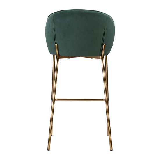 Стул барный coral, велюр, темно-зеленый