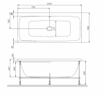 Ванна акриловая AM.PM Func W84A-150-070W-A 150x70