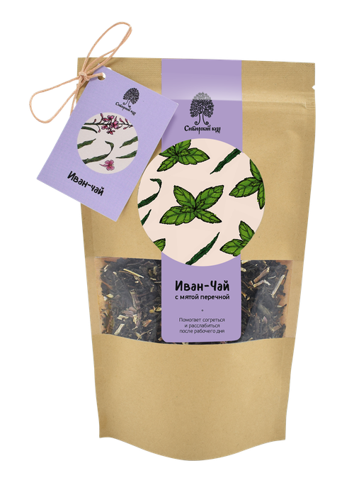 Иван - чай  с мятой / CraftTea / дой пак / 40 г / Сибирский кедр