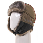 Шапка ушанка зимняя Siberia цвет Хаки/Черный ткань Breathable