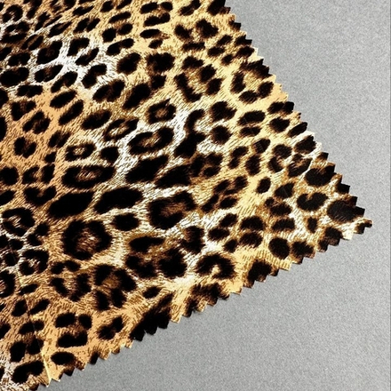 Атлас-стрейч, желтый леопард