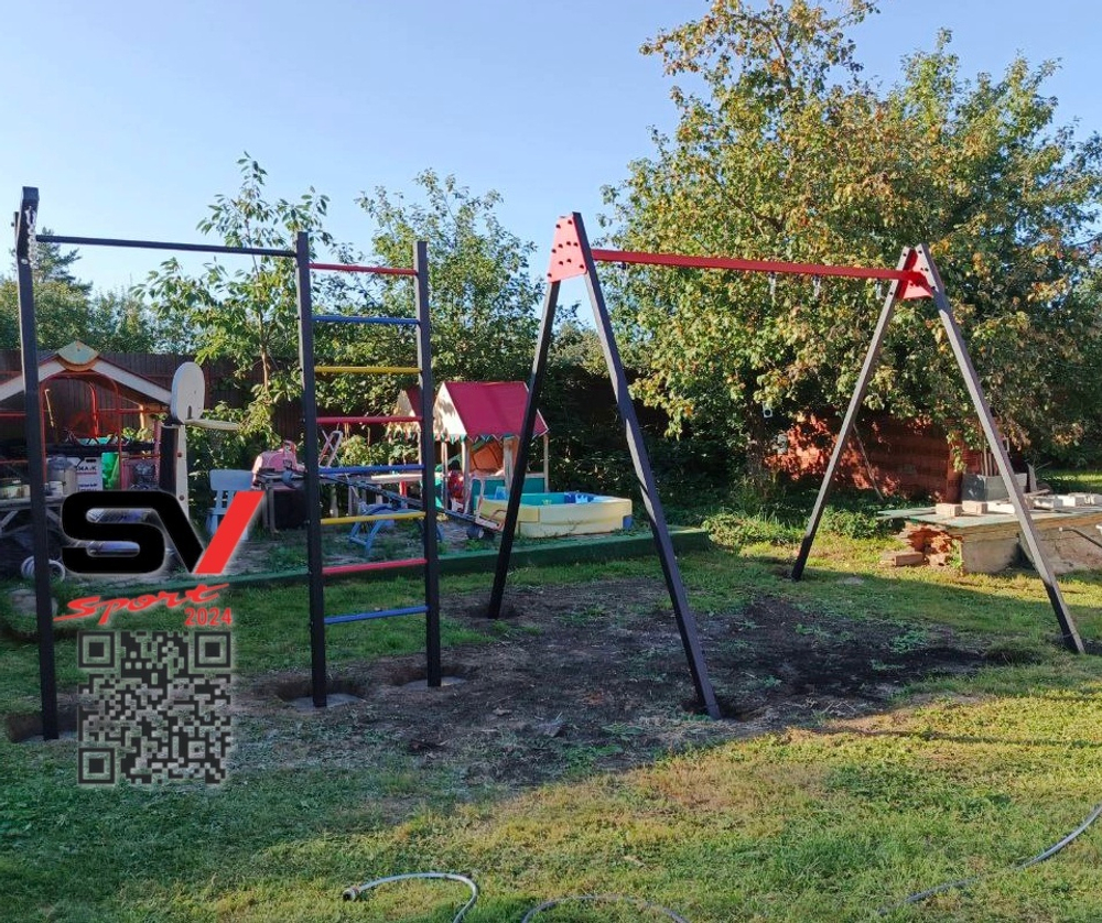 Монтаж уличных качелей Sv Sport