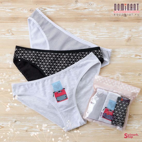 Трусики женские DOMINANT 35000-178, BIKINI, 3 шт. в уп.