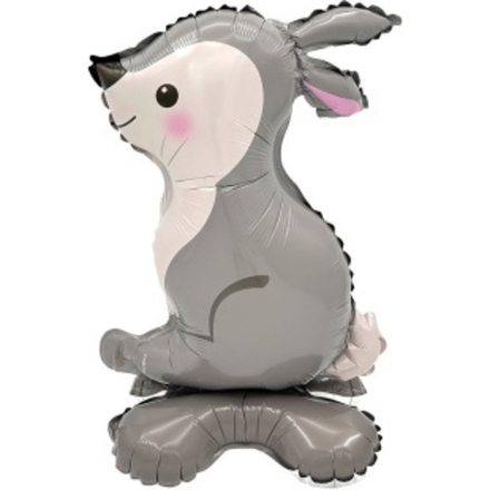 Шар 3D (21""/53 см) Фигура на подставке, Лесной Заяц, 1 шт. в уп. З90