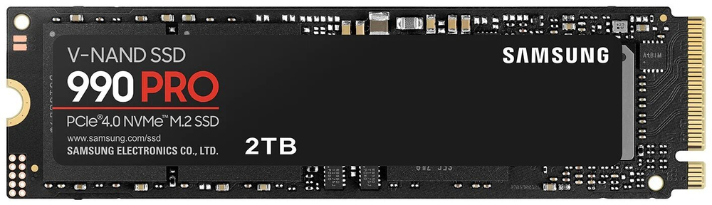 Твердотельный накопитель Samsung SSD 990 PRO 2 Tb M.2 7450 Mb/s (MZ-V9P2T0BW)