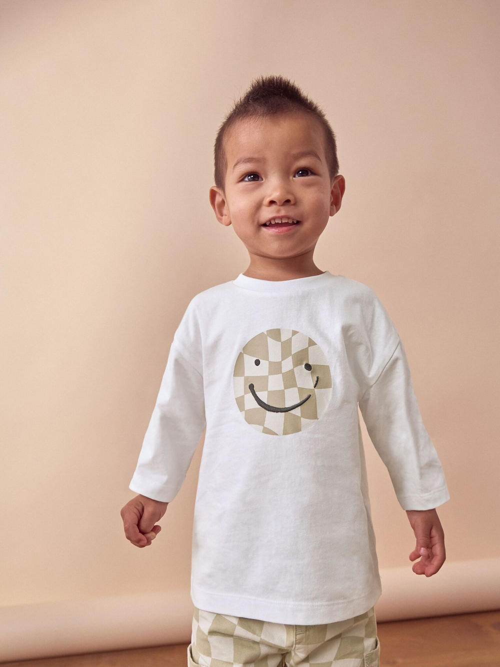 Лонгслив и брюки в комплекте для мальчика Next B40-159, Бежевый