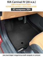 комплект эва ковриков в салон авто для kia carnival iv 20-н.в. от supervip
