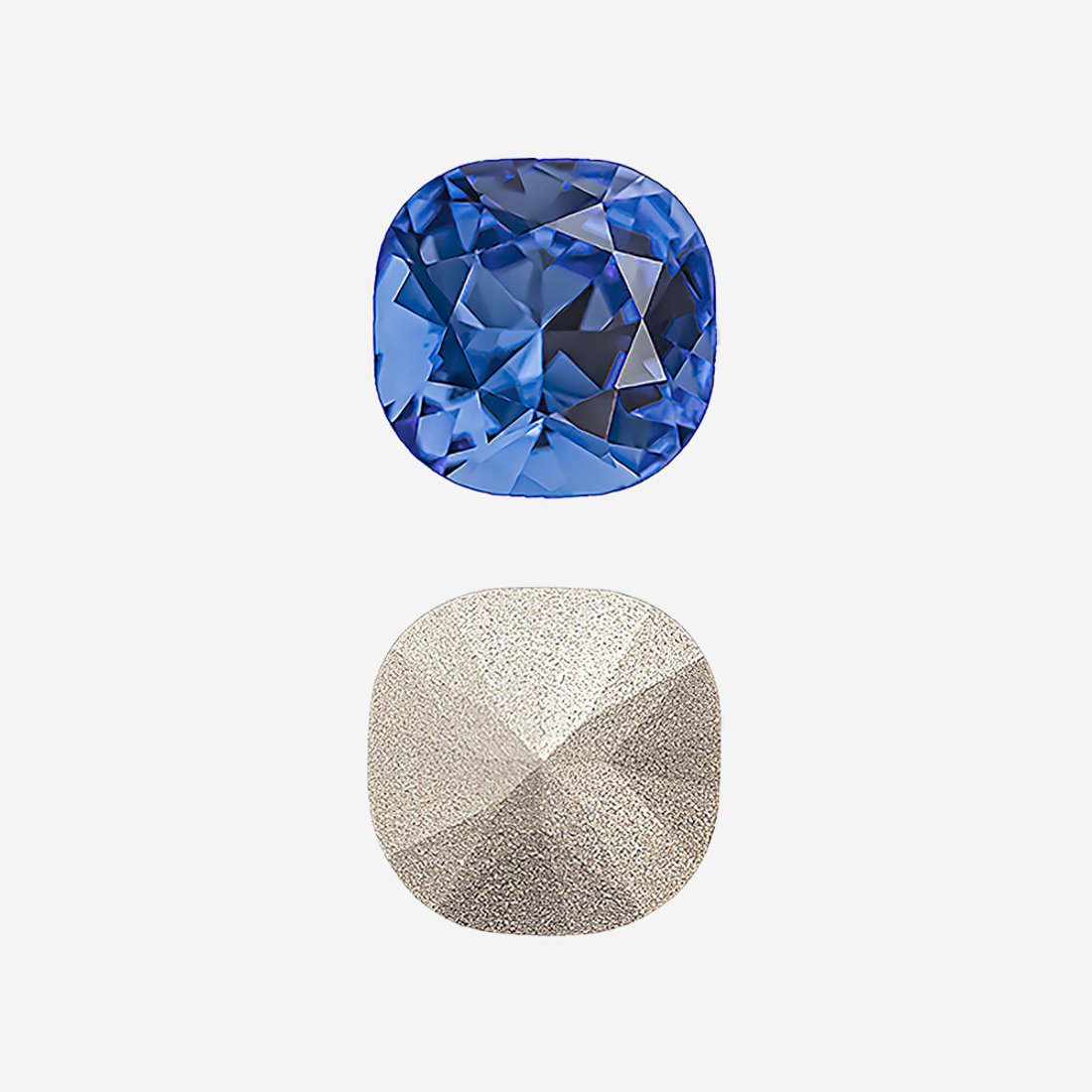 Кристалл Кушон (Сushion), оттенок "Сапфир"/"Sapphire", 10мм