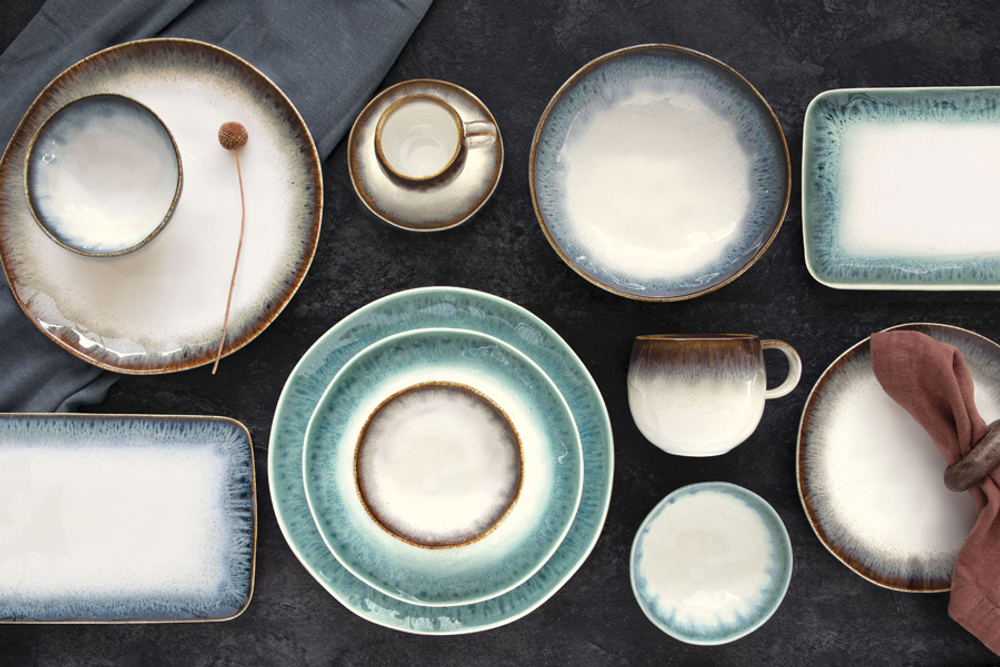 Тарелка закусочная 21см Easy Life Nuances синяя