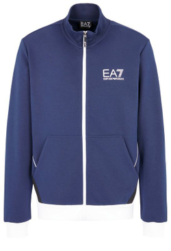 Мужская теннисная кофта EA7 Man Jersey Sweatshirt - небесный