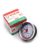 Термоманометр 1/2", горизонтальный 80 мм/10 бар ViEiR