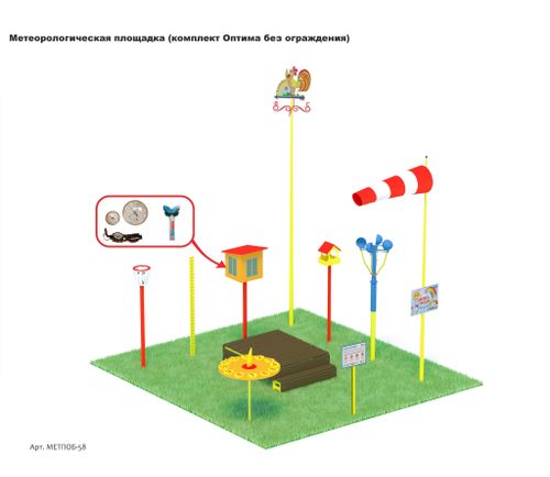 Метеорологическая площадка (комплект Оптима без ограждения)