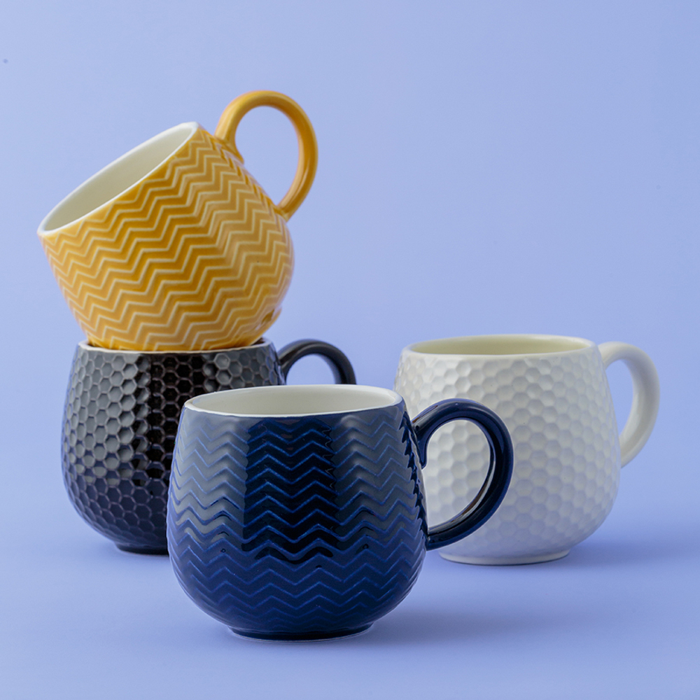 Кружка embossed, 350 мл, черная