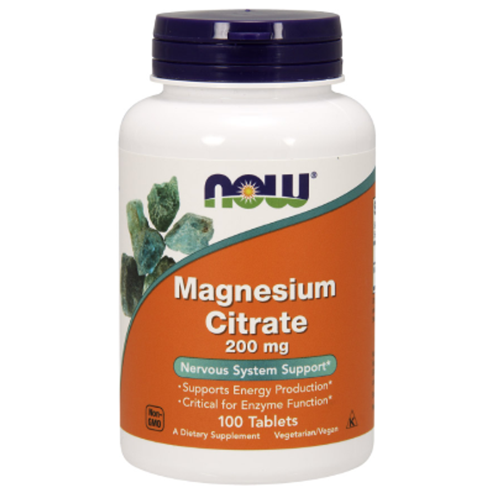 NOW Magnesium Citrate 200 мг 100 таблеток