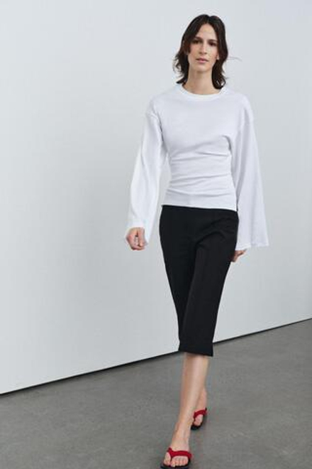 ZARA ПРИТАЛЕННАЯ ФУТБОЛКА SUPIMA®, БЕЛЫЙ