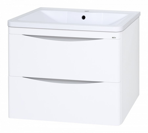 Тумба с 2 ящиками напольная Атлантик-60 белый (под ум. Атлантик/Аллегро 60) Misty