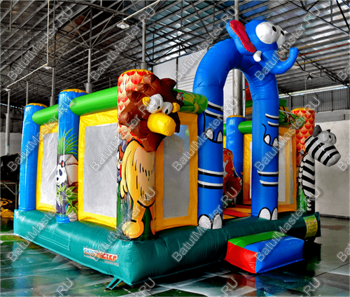 Коммерческий надувной батут "Зверинец" 4,5*4,5*3 м