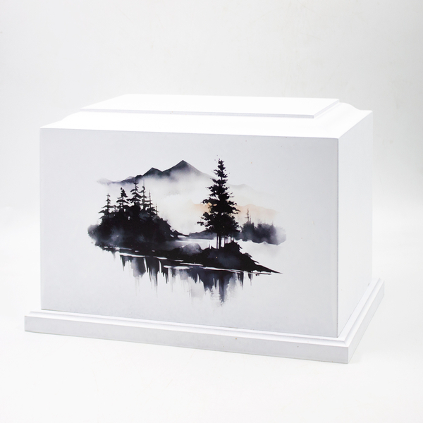 Урна для праха "Реквием L" с печатью Лес