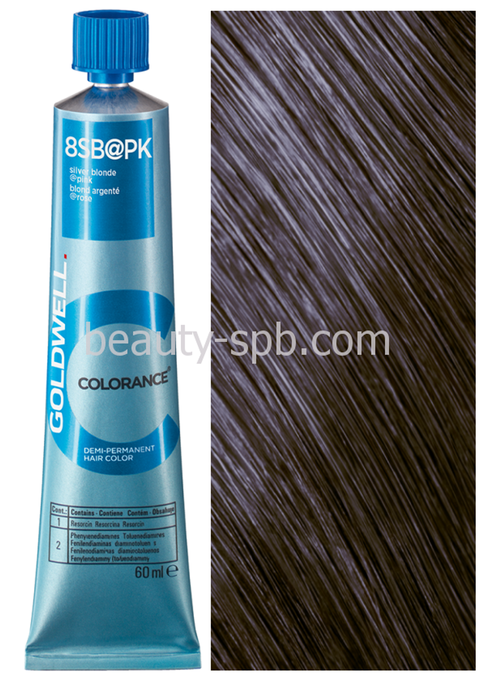 Goldwell Colorance 8SB@PK серебристый блонд с розовым сиянием 60 мл