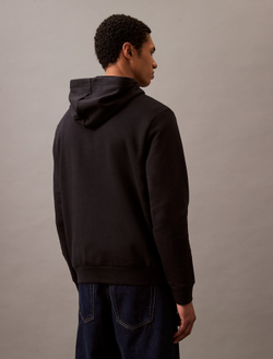 Худи Calvin Klein Monogram Logo Patch Fleece Black Beauty