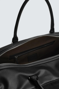 ZARA ДОРОЖНАЯ СУМКА С ТЕКСТУРОЙ, ЧЕРНЫЙ