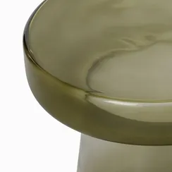 Кофейный стол Meliora Fade Ø37х40 см, прозрачное зеленое стекло