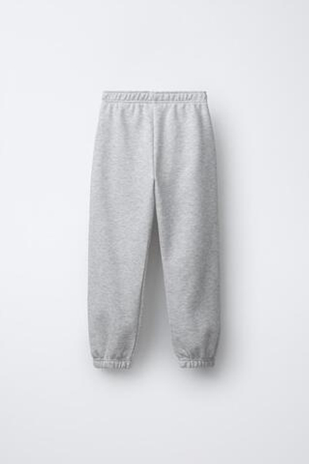 ZARA БРЮКИ-ДЖОГГЕРЫ С ПРИНТОМ, СЕРЫЙ МЕЛАНЖ