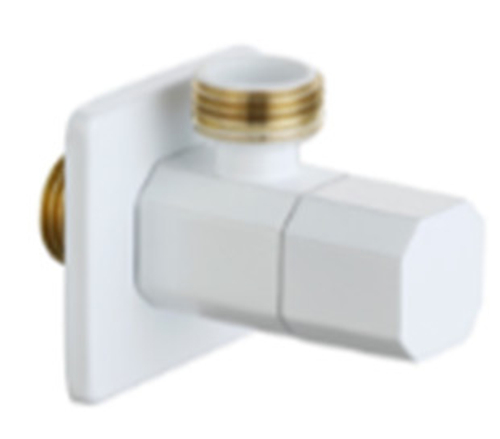 Кран угловой 8-гран. 1/2 х 1/2  (БЕЛЫЙ)  ViEiR  (120/1шт)